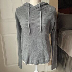 Ralph Lauren - Thermal Knit Gray Hoodie Sweatshirt - 100% Cotton (Size: M)